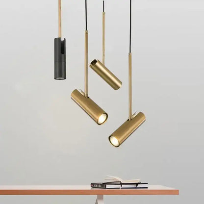 Modern adjustable gu10 pendant light in black and gold finish options with sleek metallic finishes works beautifully in kitchens