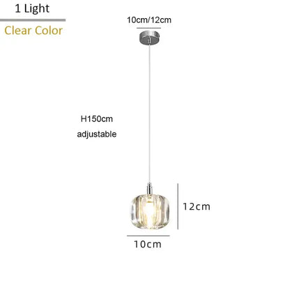 Modern amber and gold crystal led chandelier with clear glass pendant and chrome-finished ceiling mount for living room