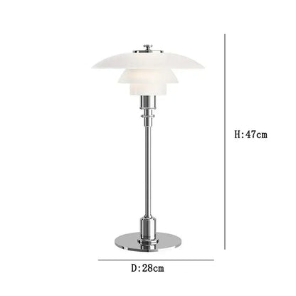 Modern amber glass desk lamp with golden brass finish and white opal glass shades for decorbites glass desk use