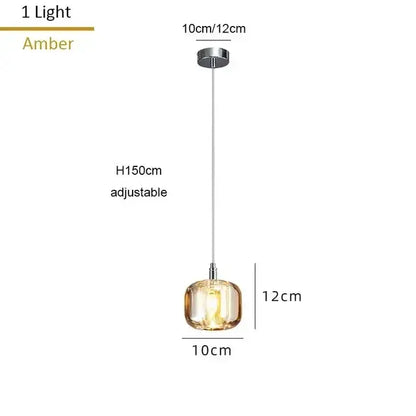 Modern amber crystal staircase chandelier with glass pendant light and sleek chrome finish for living room staircase chandelier