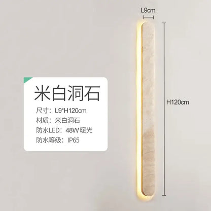 Modern beige marble courtyard led wall sconce with off-white marble and warm led glow for outdoor decorbites courtyard led lighting