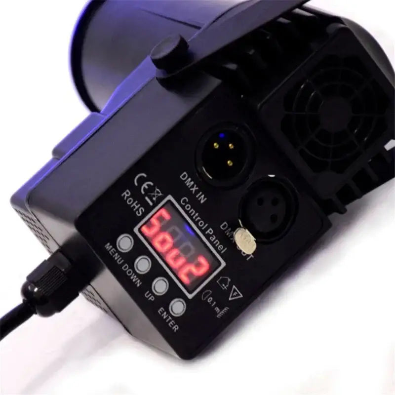 Modern black decorbites 10w rgbw stage pinspot light with purple leds and digital display for living room event decor