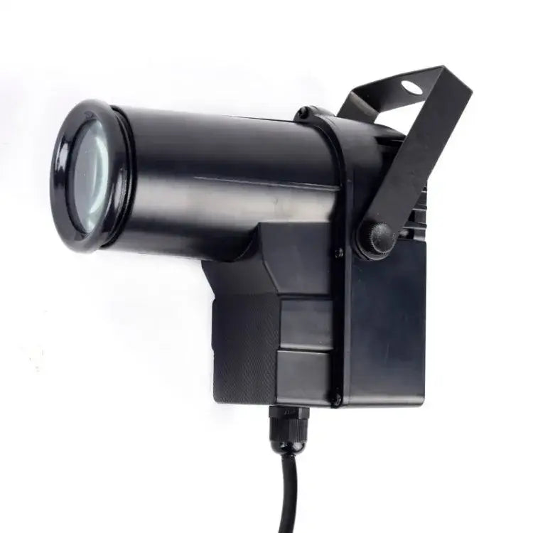 Black cylindrical 10w rgbw spotlight with matte finish and adjustable bracket for living room event decor by decorbites