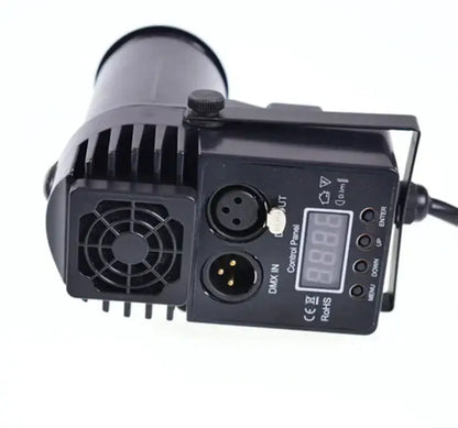 Black led stage light with digital display control panel and dmx ports for decorbites 10w rgbw living room event decor