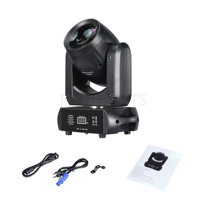 Black mani-spot 10w led moving head spotlight with sleek angular design and integrated control panel for 150w led moving use