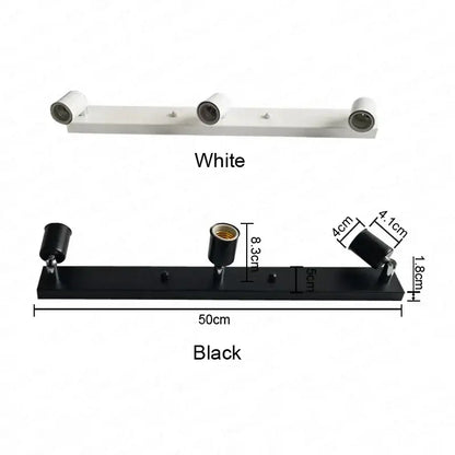 Modern black 3-light art loft ceiling lamp with adjustable cylindrical heads and sleek design for kitchen lighting