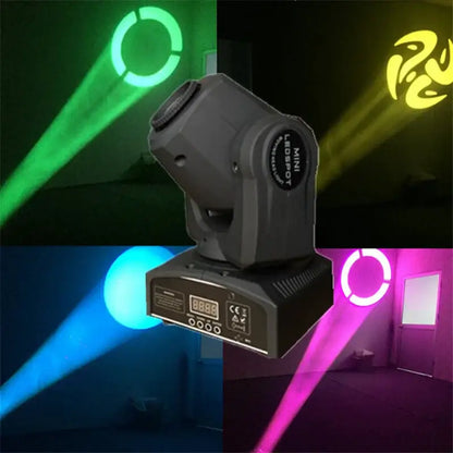 Modern black 30w led moving head spot light with digital display and control buttons for stage and event spaces