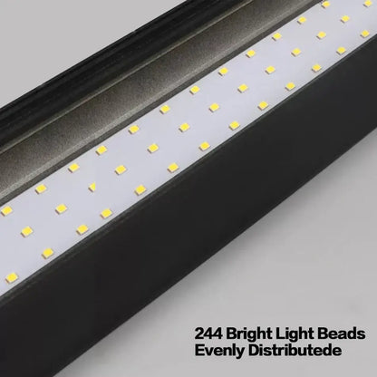 Modern black 60cm led track light linear strip light with 244 bright yellow LED beads evenly distributed