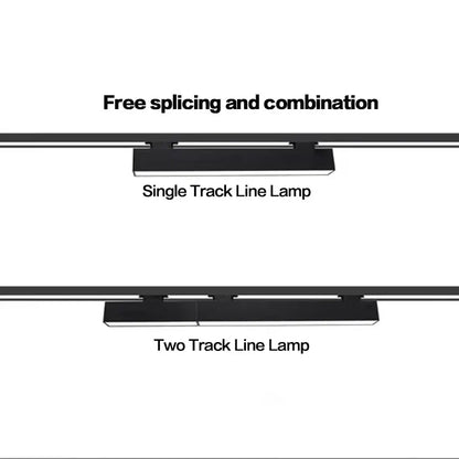Modern black 60cm led track light with sleek minimalist design ideal for office and modern lighting setups