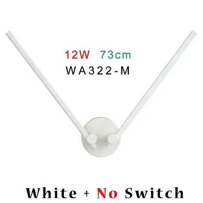 White v-shaped wall light with decorbites adjustable double arm and circular base model wa322-m for living room decor