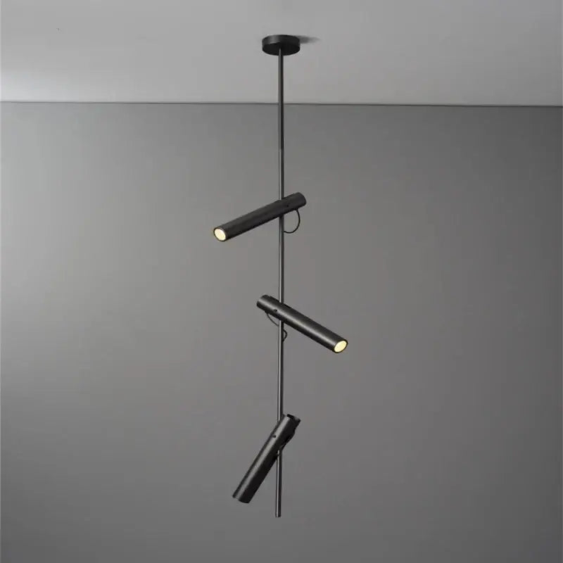 Modern black adjustable led pendant chandelier featuring three spotlight heads for kitchen lighting decorbites black adjustable
