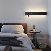 Modern black wall lamp with adjustable led spotlight and sleek minimalist design for bedroom reading decorbites adjustable led
