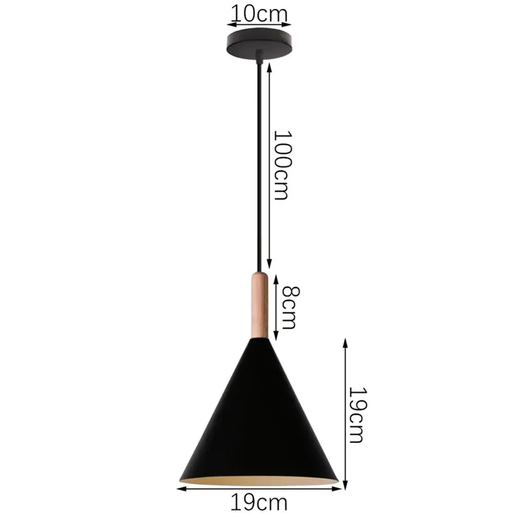 Modern black aluminium pendant light with wooden accent and matte finish for dining room decorbites black aluminium decor