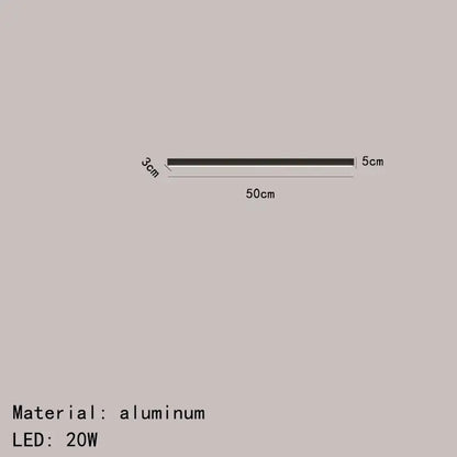 Modern black and metallic aluminum led ceiling light 50cm long 20w power decorbites led ceiling for living room decor