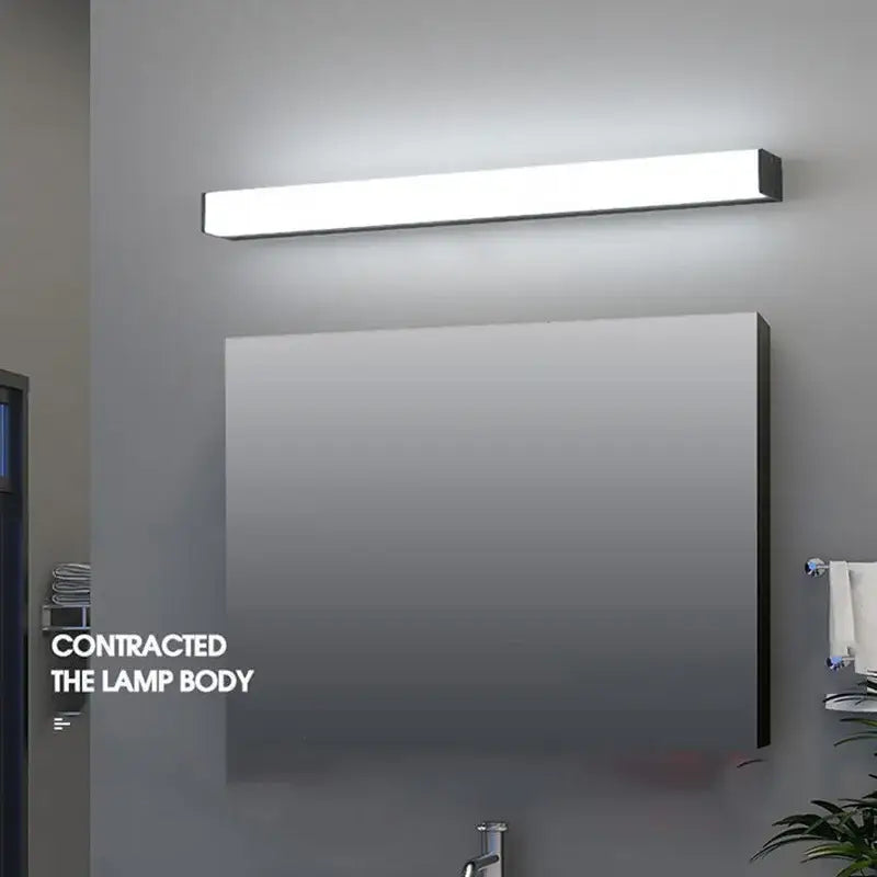 Modern black and white rectangular led wall lamp with sleek white diffuser and black metal frame for bedroom lighting