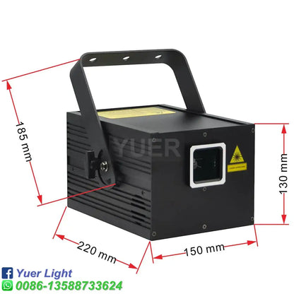 Modern black animation laser light projector with handle and ventilation slits for party living room use