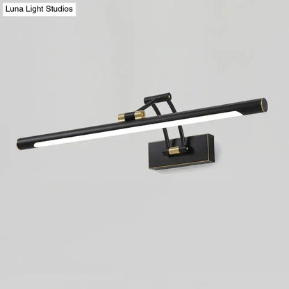 Modern black and brass adjustable led vanity light with sleek design for linear mirror cabinet and bathroom mirror cabinet