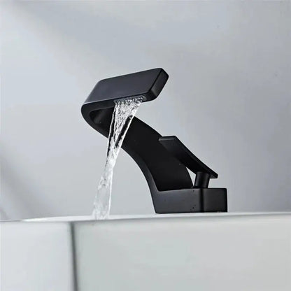Modern black matte finish decorbites basin faucet with sleek angular design for bathroom mixer basin faucet decorbites basin