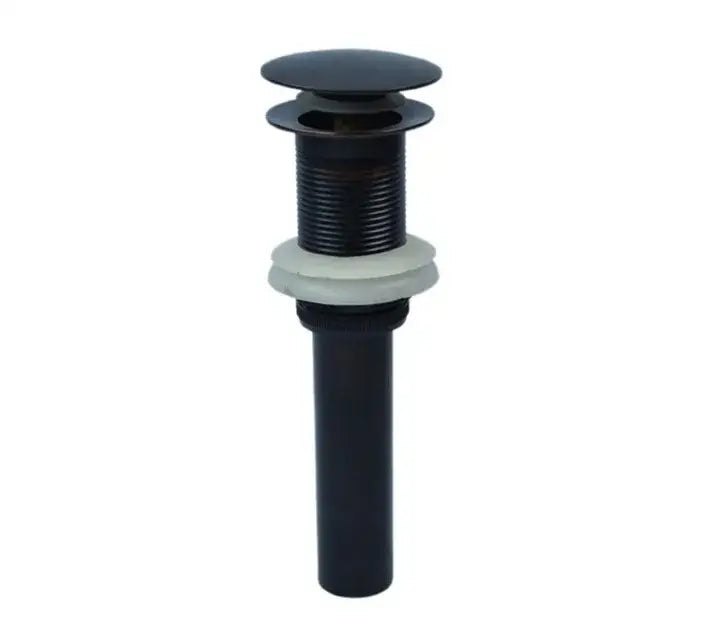 Black matte-finish bathroom sink drain with sleek cylindrical design for decorbites basin faucet modern mixer