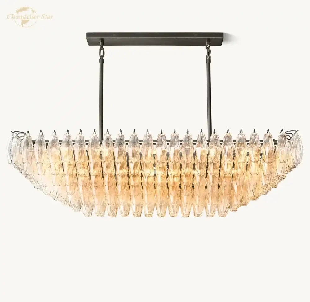 Elegant black chiara chandelier with clear glass amber-tinted crystals for modern dining room decorbites black chiara design