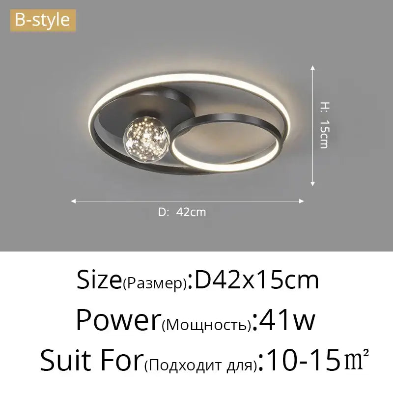 Modern black and chrome gypsophila chandelier with led circular ring and crystal bulb for living room decorbites gypsophila chandelier