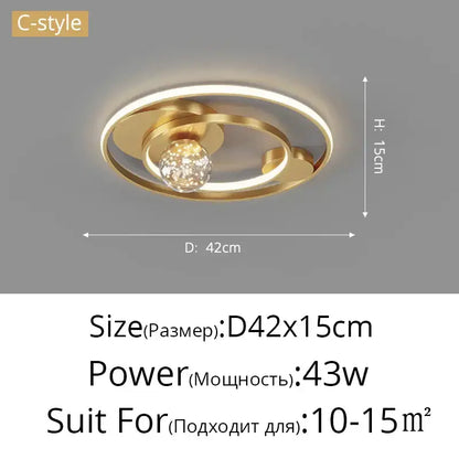 Modern black and chrome decorbites gypsophila chandelier with gold ceiling light and central crystal sphere rings