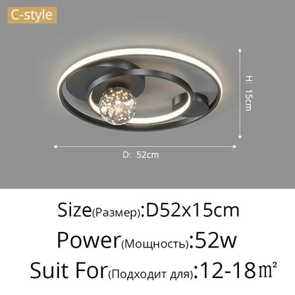 Modern black and chrome gypsophila chandelier with c-style ceiling light and central crystal globe for living room decorbites gypsophila chandelier