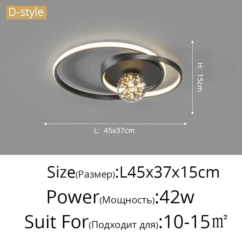 Modern black and chrome decorbites gypsophila chandelier with sleek metal frame and illuminated crystal globe centerpiece