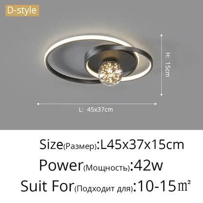 Modern black and chrome decorbites gypsophila chandelier with a sleek metal frame and illuminated crystal globe centerpiece
