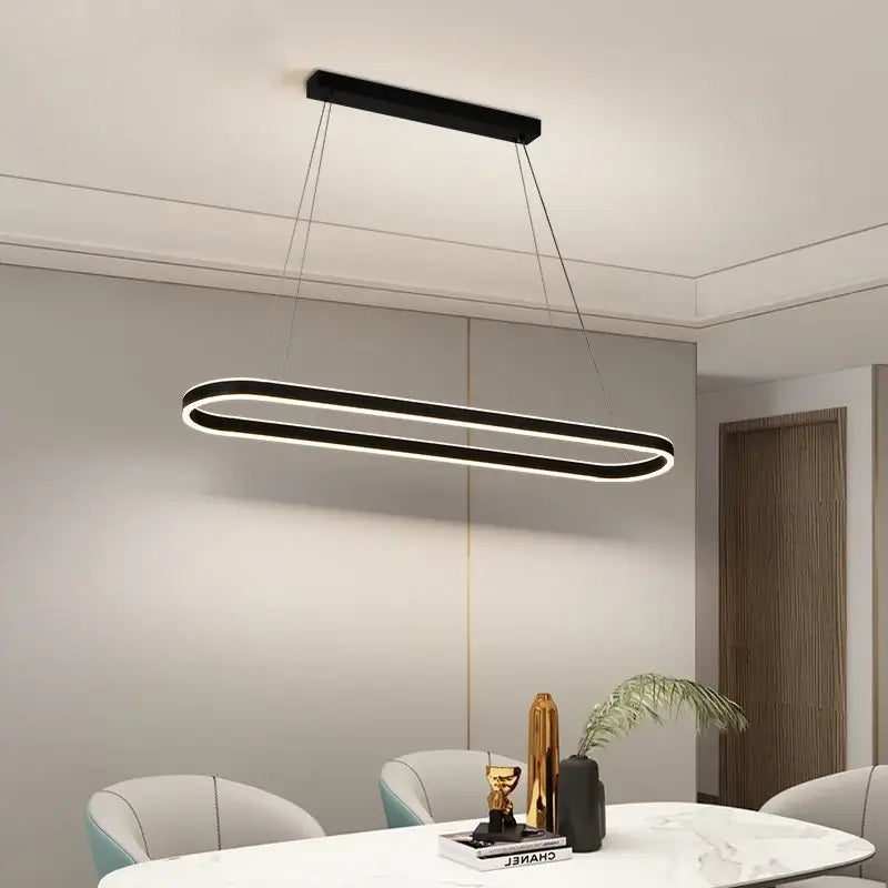 Modern black circle pendant chandelier with sleek led lighting for living room decorbites circle pendant design
