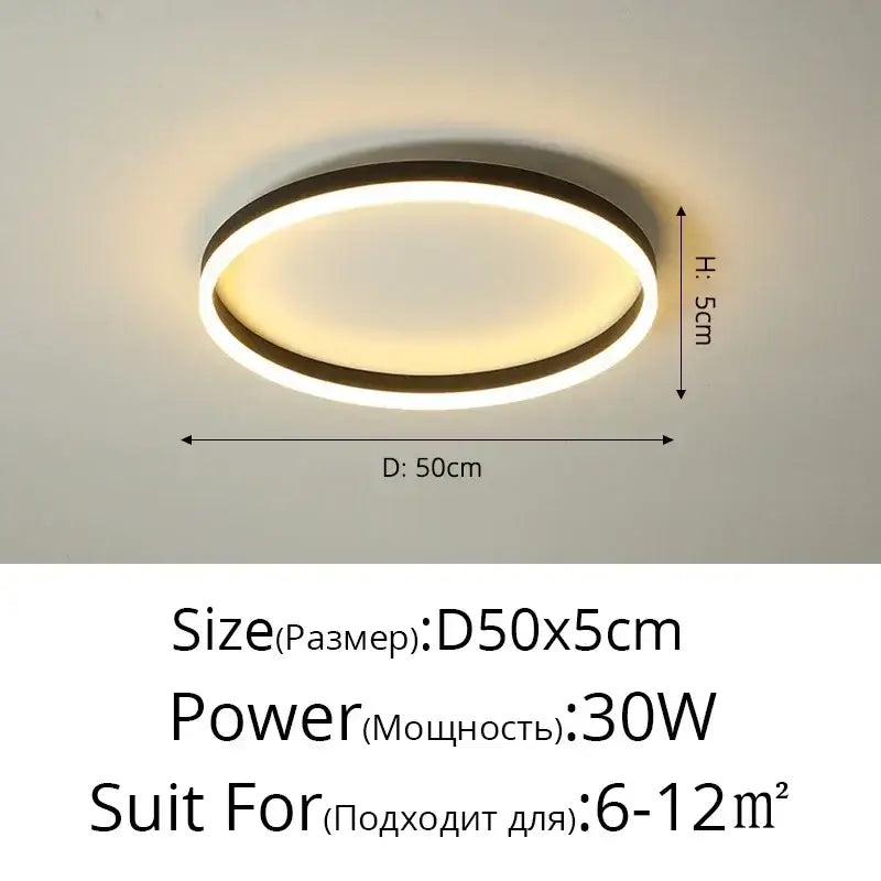 Modern black circular led ceiling light with sleek frame and warm white illumination for living room decorbites circular led ceiling lights