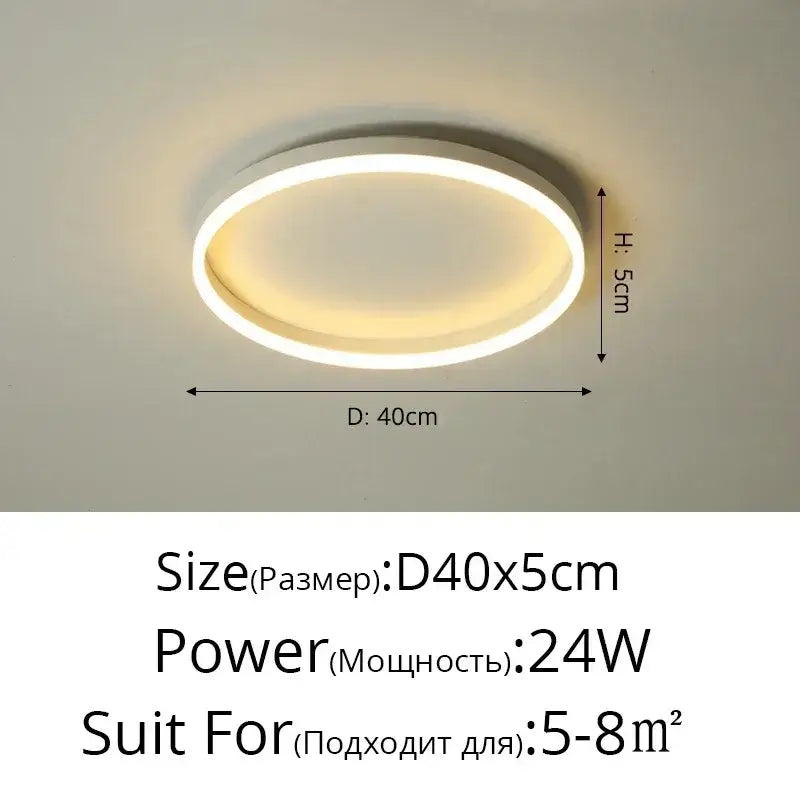 Modern black circular led ceiling light with sleek white frame and warm glow for living room decorbites circular led lighting