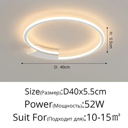 Modern black circular led indoor ceiling lamp with sleek white circular led light and warm ambient glow for living room decorbites indoor ceiling