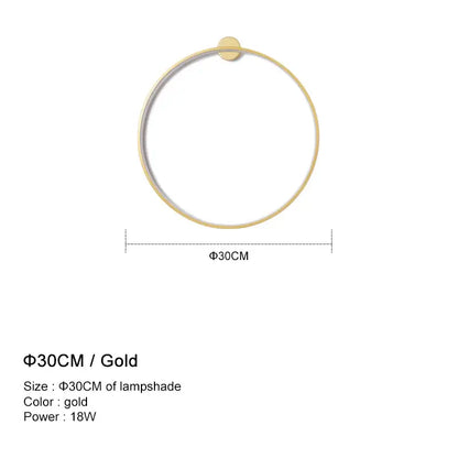 Gold circular lampshade with 30cm diameter for modern black decorbites led wall lights providing warm bedroom lighting