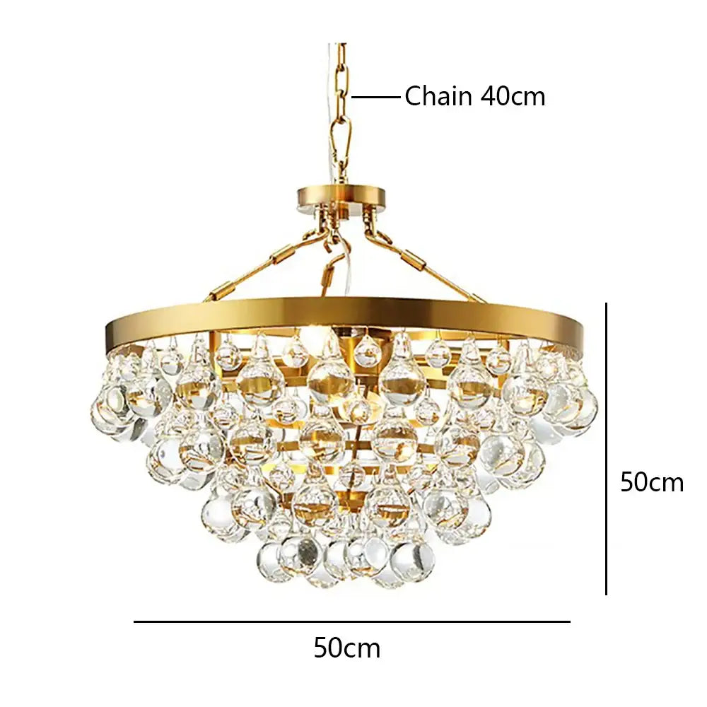 Modern black crystal bead chandelier with gold-toned circular brass frame and cascading clear crystal bead ceiling decorbites pendant