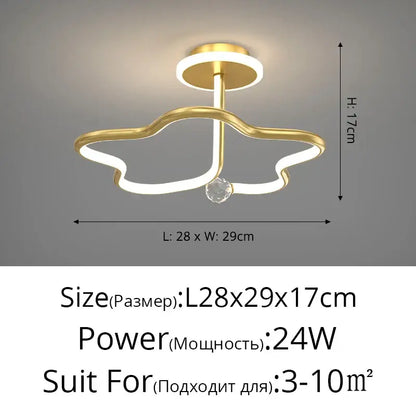 Modern gold ceiling light with curved design and crystal accent for decorbites black crystal chandelier decor
