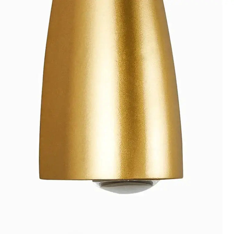 Modern black curved wall sconce outdoor porch light with gold matte conical pendant and sleek modern design