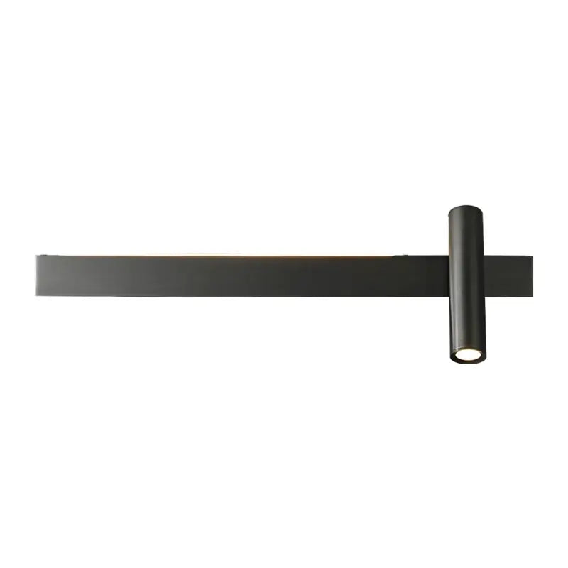 Modern black cylindrical wall light with matte finish and horizontal bar for bedroom reading decorbites copper wall light