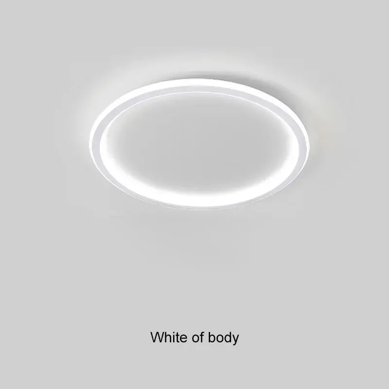 Modern black dimmable led ring ceiling light with white oval-shaped design for stylish living room illumination