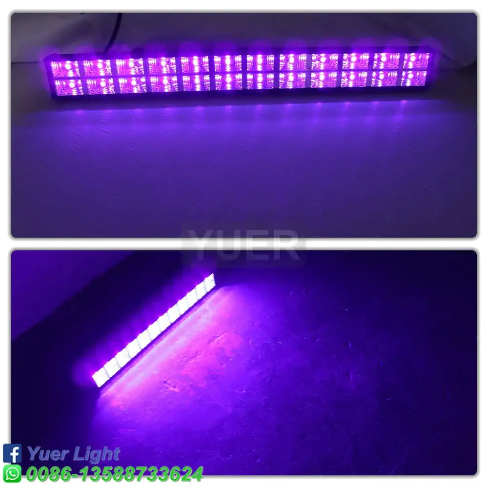 Modern black double row uv bar light led stage light featuring a sleek purple led grow light bar with bright bulbs