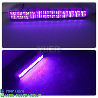 Modern black double row uv bar light led stage light featuring a sleek purple led grow light bar with bright bulbs