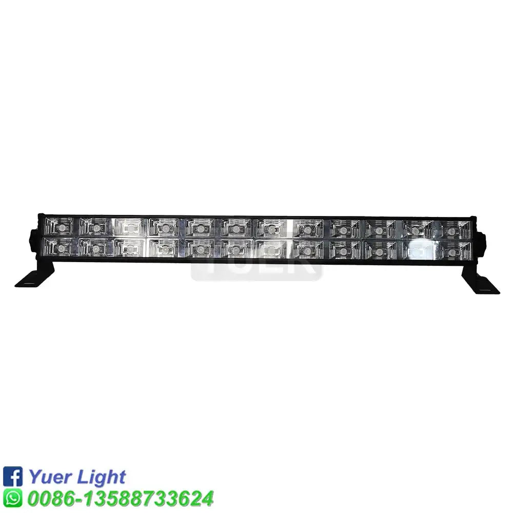 Modern black double row uv bar stage light with clear rectangular bulbs and mounting brackets for game room use