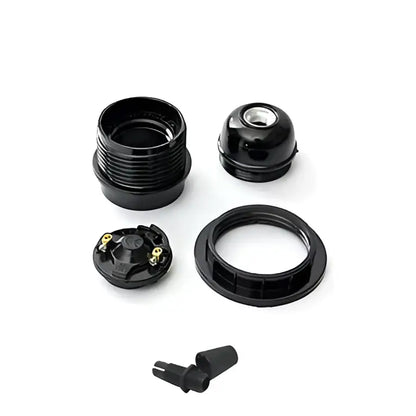 Modern black decorbites black e26 lamp holder with threaded base and decorative cap for bedroom lighting fixtures