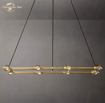 Modern black éclatant crystal chandelier dining room pendant light with brass pendant lights and clear glass globe bulbs