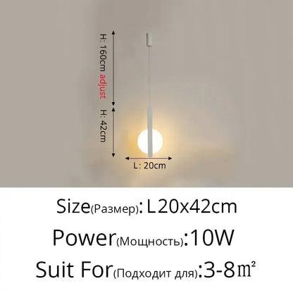 Minimalist white pendant light with sleek cylindrical design and warm glowing bulb for decorbites geometric led pendant