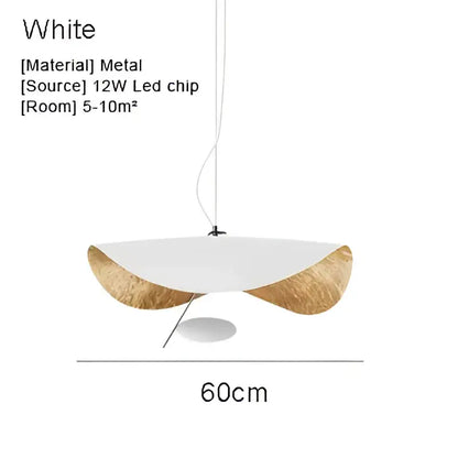 Modern black and gold lederam manta pendant light white metal with gold accents and 12w led chip for dining room decorbites lederam