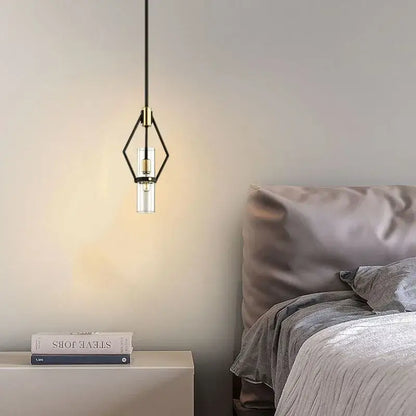 Modern black and gold pendant lights with clear glass e27 cylinder ideal for dining room decorbites clear glass design