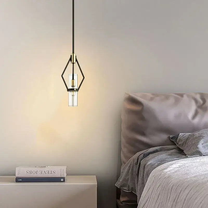 Modern black and gold pendant lights with clear glass e27 cylinder ideal for dining room decorbites clear glass design