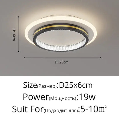 Modern black and gold crystal led ceiling lights with sleek frame and LED bulbs for entrance hallways decorbites crystal led