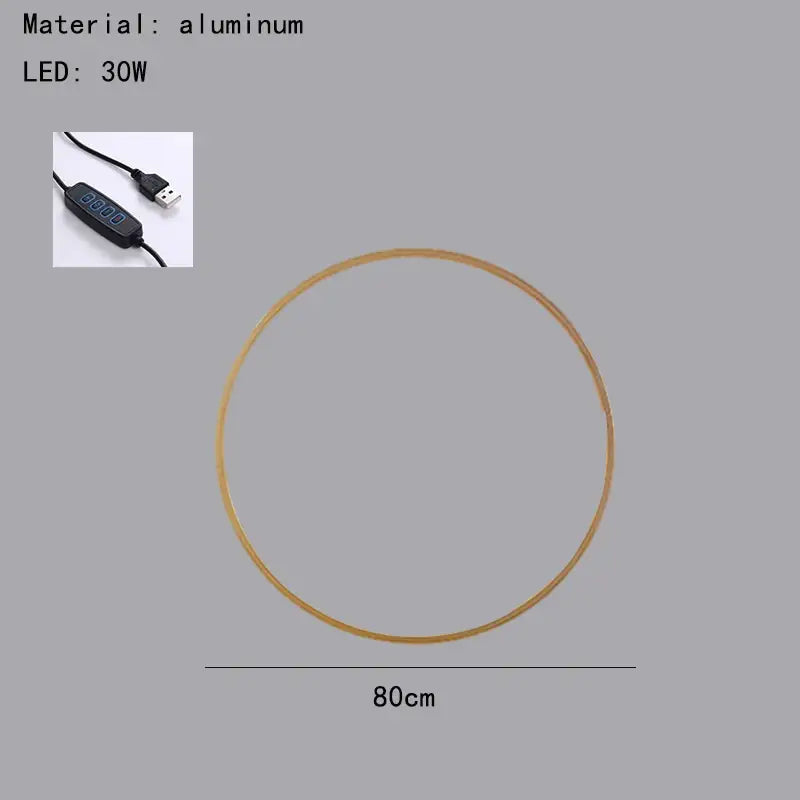 Modern black gold dimmable wall lamp sleek aluminum led light hoop with warm glow usb powered decorbites dimmable black